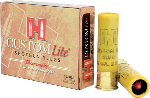 Hornady Custom Lightweight 20GA 2.75" 250GR SABOT SLUG 5RD 20BX/Case