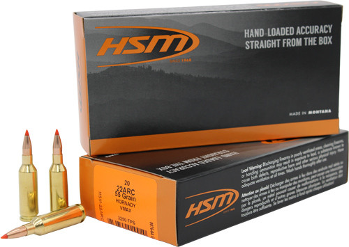 Hsm Ammo 22 ARC 55GR V-MAX 20RD 25BX/Case