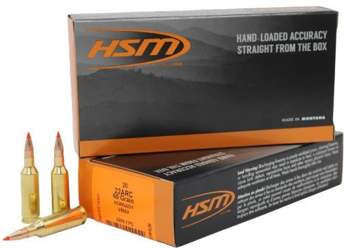 Hsm Ammo 22 ARC 60GR V-MAX 20RD 25BX/Case