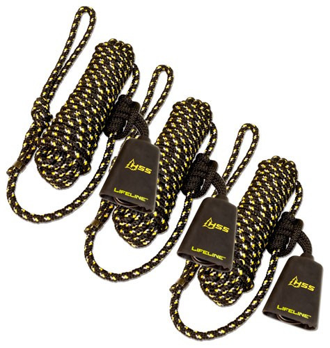 Hunter Safety System HSS Lifeline 30' W/single Carabiner 3PK