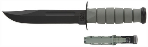 Ka-bar Knives Fighting/utility KNIFE 7" W/plastic Sheath F-green