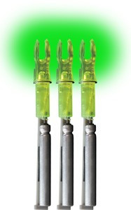 Lumenok Lighted NOCK X-series GREEN 3PK
