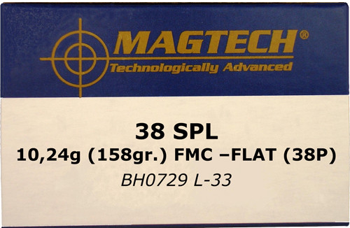 Magtech 38 Special 158GR LEAD FMJ FLAT 50RD 20BX/Case