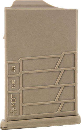 Mdt Magazine Polymer GEN2 Single Action 308 10 Round Flat Dark Earth
