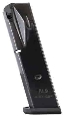 Mec-gar Usa Magazine Beretta 92FS 9mm 18RD FLUSH FIT Afc-black