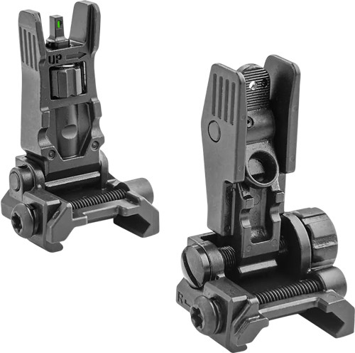 Meprolight FRONT GREEN Tritium REAR BLANK FLIP UP Sights