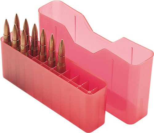 Mtm AMMO BOX Medium RIFLE 20-rounds SLIP TOP STYLE CLRED