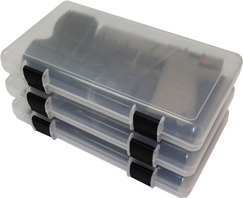 Mtm In-safe Handgun Storage CASE 12" CLEAR SMOKE 3-PACK