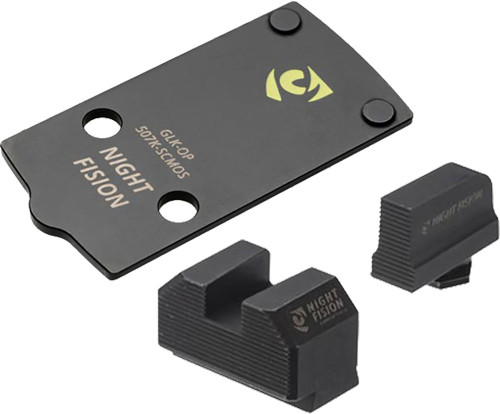 Night Fision Fision OPTIC PLATE & BLANK SIGHT COMBO 509T Fixed Sights MOS!