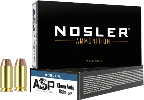 Nosler 10mm 180GR ASP JHP 20RD 10BX/Case