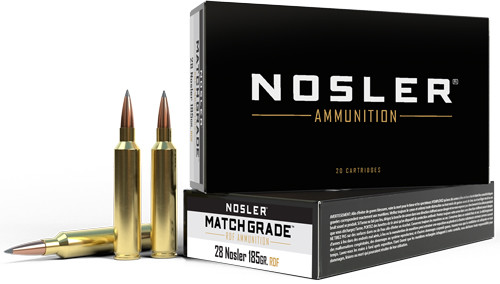 Nosler MATCH GRADE 28 Nosler 185GR RDF HPBT 20RD 10BX/Case !