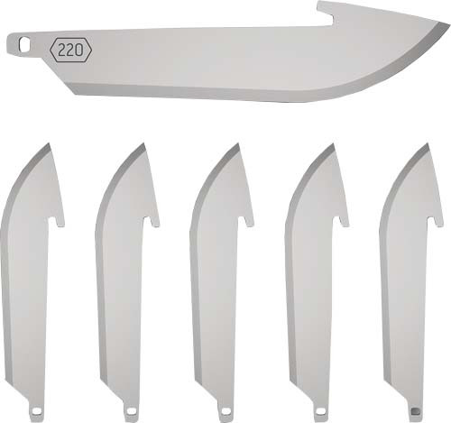 Outdoor Edge EDGE 2.2" DROP POINT BLADE PACK 6 Stainless Steel Blades