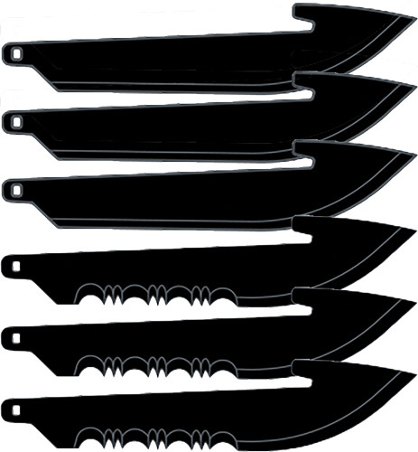 Outdoor Edge EDGE 2.5" Replacement Blades 6-PACK DROP PNT COMBO!