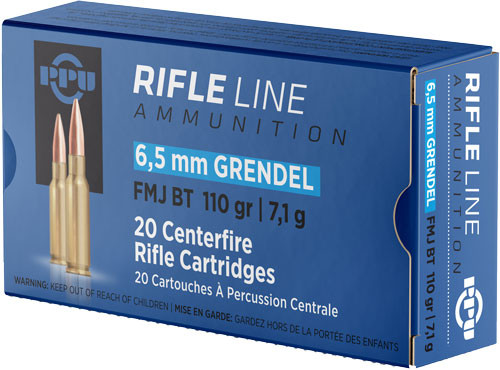 Ppu 6.5 Grendel 120GR FMJ-BT 20RD 25BX/Case