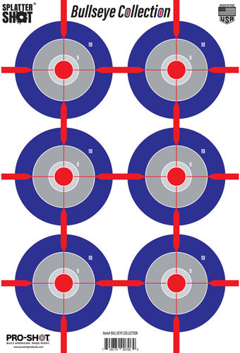 Pro-shot Products Splatter SHOT Target 12"X18" Multi-bullseye 8PK