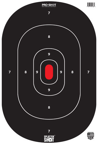 Pro-shot Products Splatter SHOT Target 12"X18" Silhouette Splatter SHOT 8PK