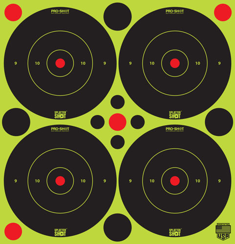 Pro-shot Products Splatter SHOT Target Bullseye 3" GREEN Peel/stick 12 Sheets