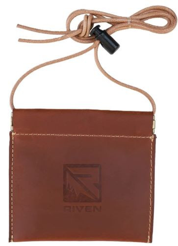Riven Leather Diaphragm CALL POUCH WITH Lanyard