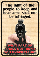 Rivers Edge EDGE SIGN 12"X17" "THE RIGHT TO KEEP AND BEAR ARMS"