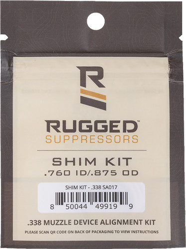 Rugged Suppressors Suppressors SHIM KIT 338 CAL 3/4x24/M18x1/M18.5x1