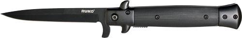 Ruko Folder Blackout Spring Assist 4" G10 Clamshell