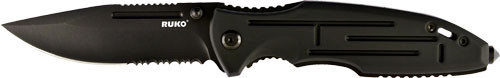 Ruko Folder Spring Assist 3.25" Aluminum BLACK Handle