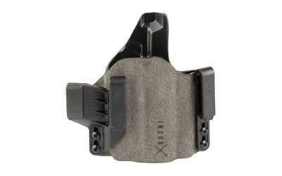 Safariland Incog-x IWB Belt Holster for Staccato Cs/c with Red Dot and Light; Gray Suede; Over-the-belt Polymer Clips