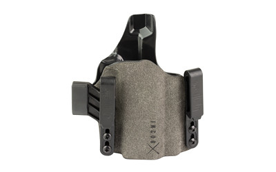 Safariland Incog-x IWB Belt Holster for Staccato Cs/c with Red Dot; Gray Suede; Over-the-belt Polymer Clips
