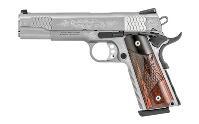 Smith & Wesson S&W 1911 45ACP 5" Stainless Steel 8RD Fixed Sights Engrvd