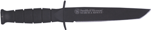 Smith & Wesson S&W KNIFE OPS Survival W/tanto 6" FIXED BLADE Blackened S/S