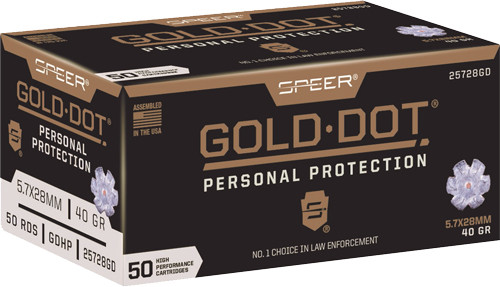 Speer GOLD DOT 5.7x28 40GR GDHP 50RD 10BX/Case <