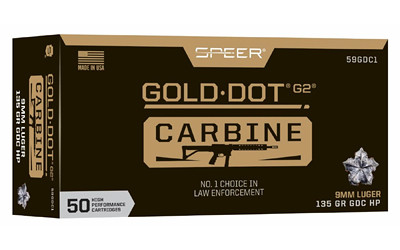 Speer Ammunition GOLD DOT 9mm 135GR HP 50/1000
