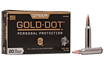 Speer Ammunition SPR GOLD DOT 223 REM 75GR SP 20/200
