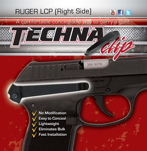 Techna Clip Belt Holster for Ruger Lcp