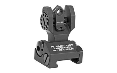 Troy Industries FLDNG REAR Di-optc SGHT Tritium BK