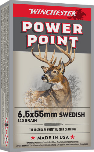 Winchester Ammunition 6.5x55 Mauser 140GR POWER POINT 20RD 10BX/Case