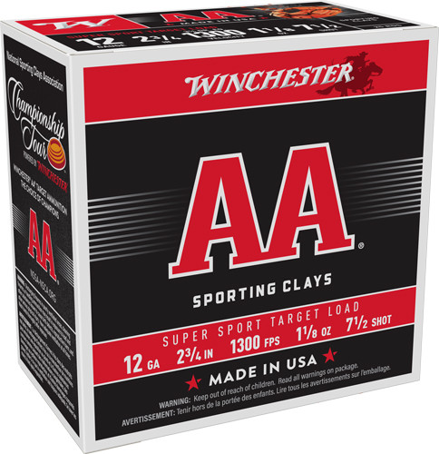 Winchester Ammunition AA 12GA 2.75" 1-1/8OZ #7.5 1300FPS 250R CASE