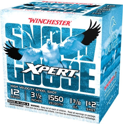 Winchester Ammunition SNOW GOOSE 12GA 3.5" 1-3/8OZ #1&2 25RD 10BX/Case