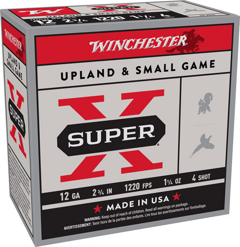 Winchester Ammunition Super-x 12GA 2.75" 1-1/4OZ #4 1220FPS 25RD 10BX/C
