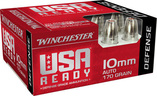 Winchester Ammunition USA READY 10mm 170GR HEX VENT HP 20RD 10BX/Case