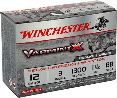 Winchester Ammunition Varmint-x 12GA 3" 1-1/2OZ #BB 10RD 10BX/Case