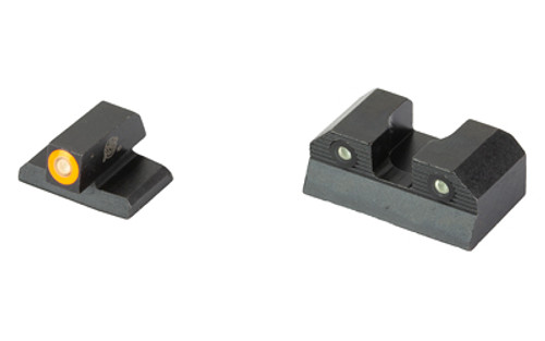 XS Sights, R3D, 2.0, Tritium Night Sight, For HK VP9, Standard Height, Orange Front Outline, Green Tritium Front/Rear