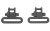 Allen Company CAST Swivels Black 1.25"
