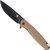 Cobratec Knives RATH 3.5" Folder BROWN D2 BLACK BLADE