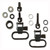 Grovtec Swivel SET FOR MOST Shotgun Magazine CAPS & STOCK
