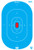 Pro-shot Products Splatter SHOT Target 12"X18" Silhouette LOW LIGHT BLUE 8PK