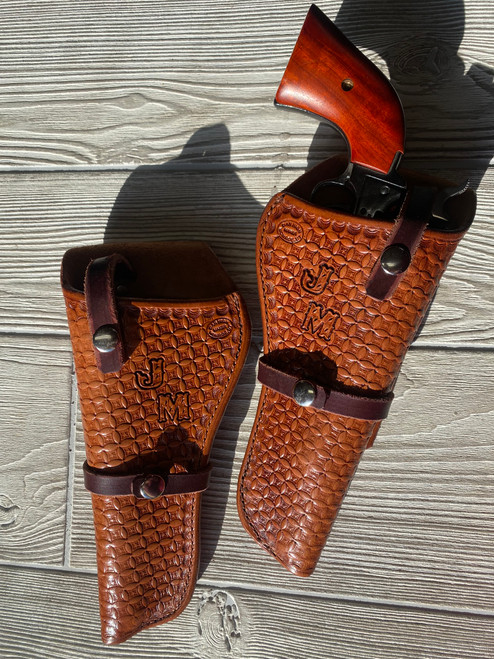 Pistol Scabbard set, left and right, full geometric tooling - pricing is per piece