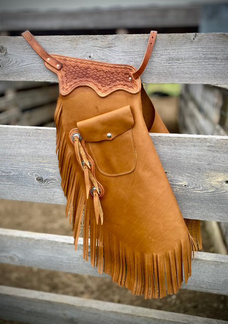 Ginger chap leather, XL pocket on right