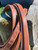 Split reins, 8' long, Hermann Oak harness leather, excellent quality, top of the line, heavy duty.  Widths available are 1/2", 5/8", and 3/4".  (Pictured is 3/4" wide)