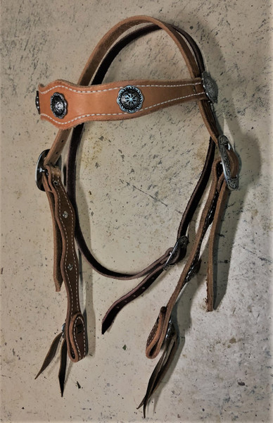 Headstall - Scallop with conchos